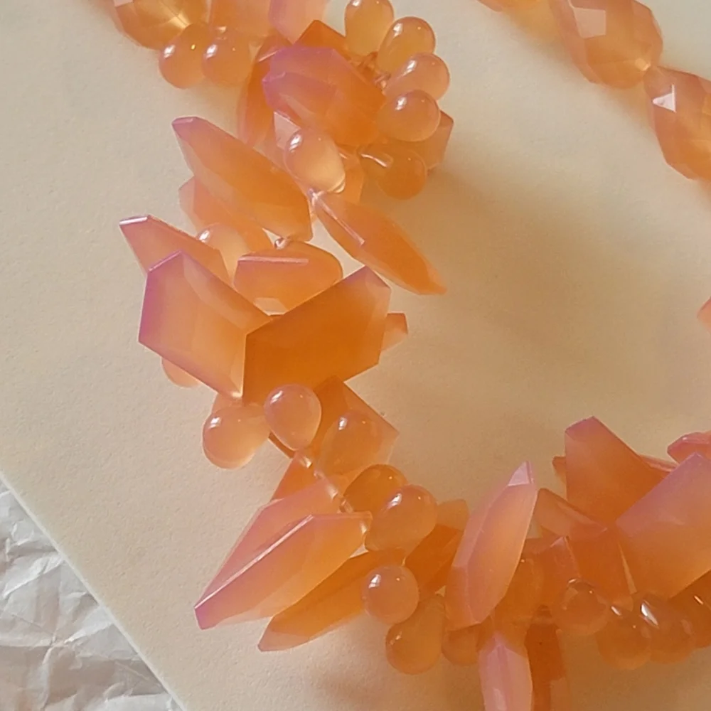 Rock of Ages Necklace in Peach Mark. Avon
